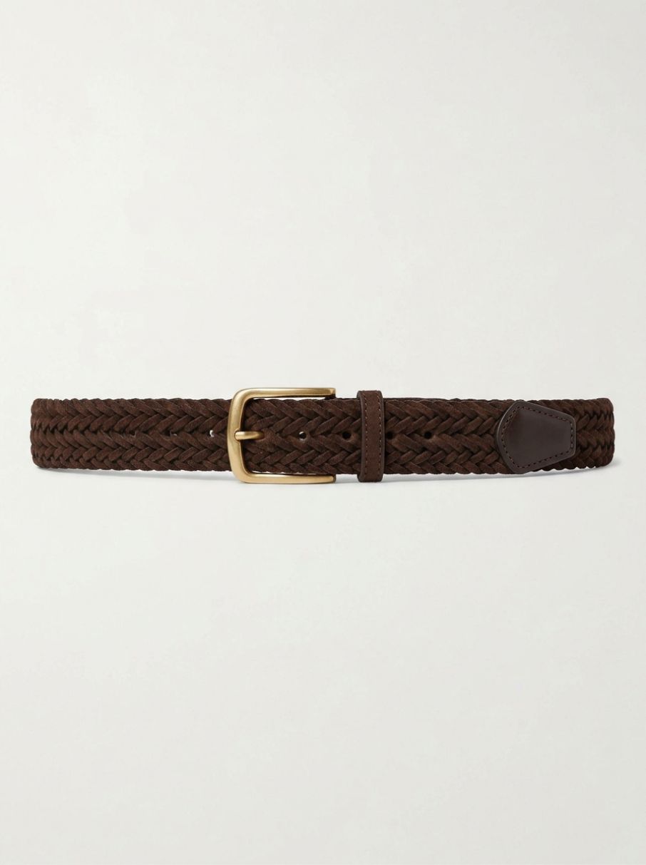 Braided Suede Italian Belt